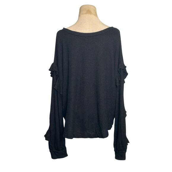 Pilcro black knit long sleeves top size XL - Picture 11 of 13